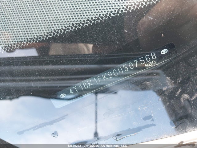 12650232 :رقم المزاد ، 4T1BK1FK9CU507568 vin ، 2012 Toyota Camry Se/xle مزاد بيع