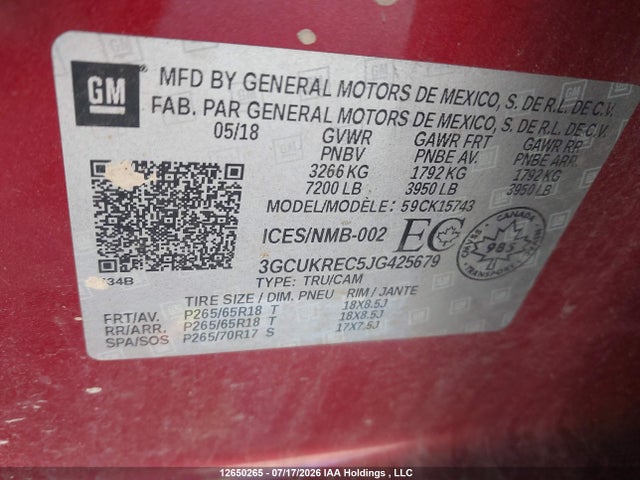 Chevrolet Silverado 1500 Lt 2018 3GCUKREC5JG425679 Image 9