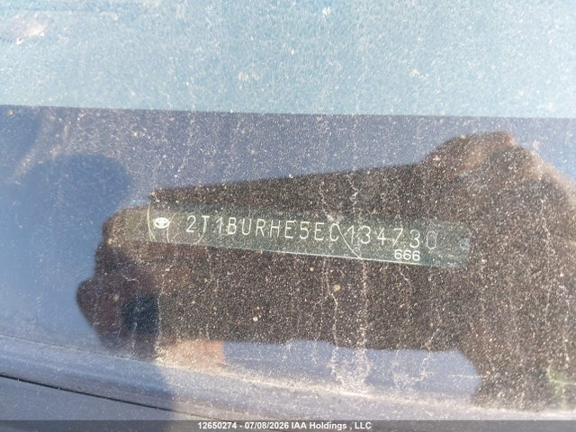 12650274 :رقم المزاد ، 2T1BURHE5EC134730 vin ، 2014 Toyota Corolla Le مزاد بيع