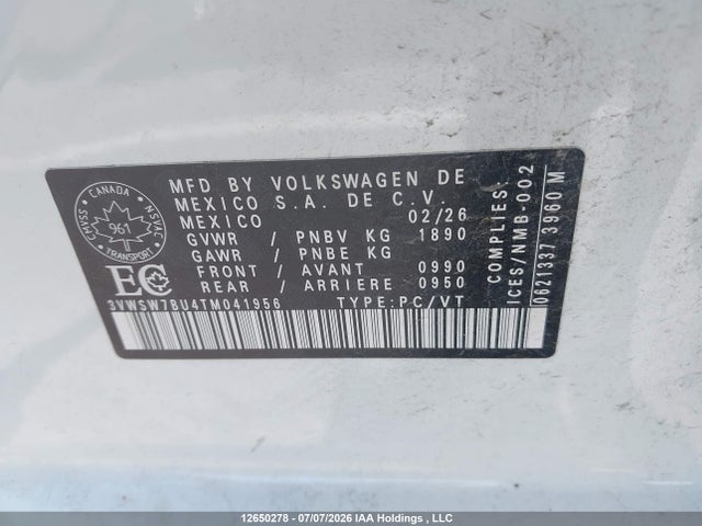 3VWSW7BU4TM041956 Volkswagen Jetta Comfortline