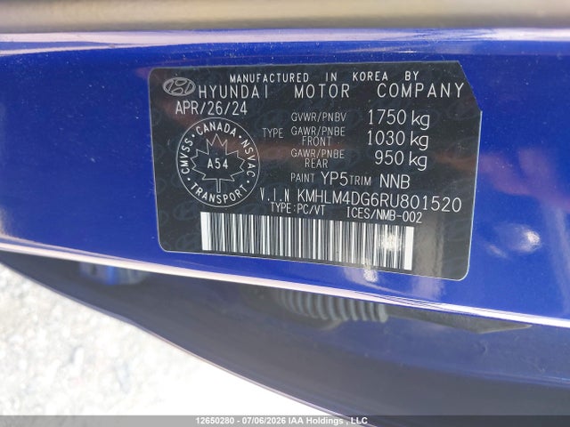 Hyundai ELANTRA SEL 2024 KMHLM4DG6RU801520 Image 9