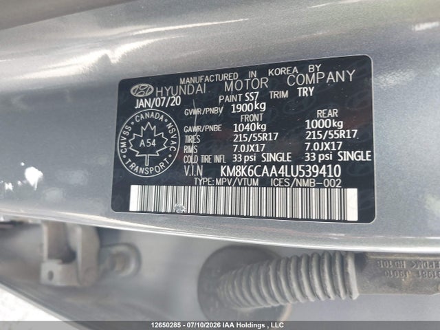 Hyundai Kona 2020 KM8K6CAA4LU539410 Image 9