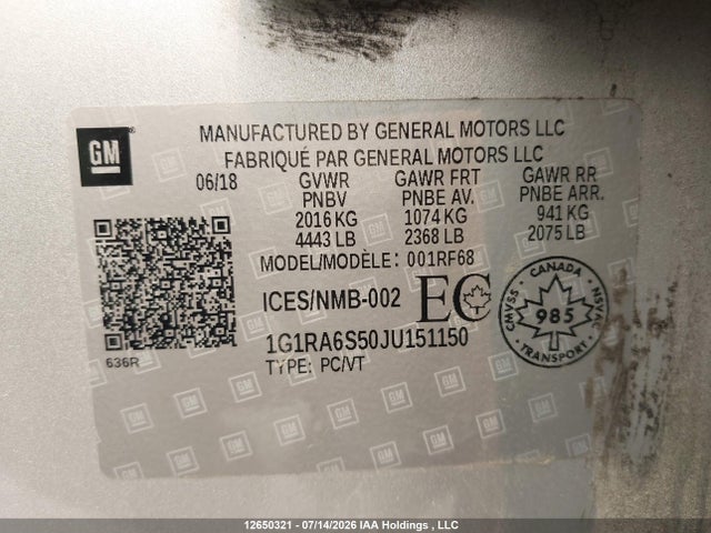 Chevrolet VOLT LT 2018 1G1RA6S50JU151150 Image 18