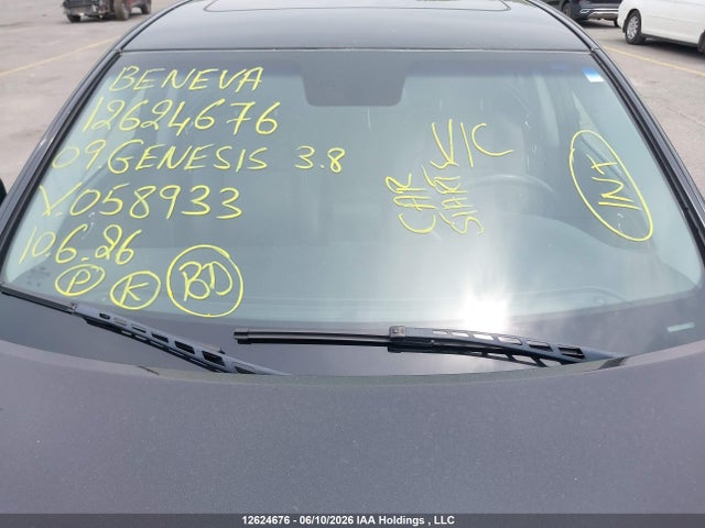 Продаж на аукціоні авто 2009 Hyundai Genesis 3.8/3.8 Premium/3.8 Technology, vin: KMHGC46E79U058933, номер лоту: 12624676