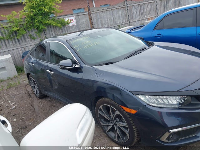 2020 Honda Civic Touring მანქანა იყიდება აუქციონზე, vin: 2HGFC1F9XLH106132, აუქციონის ნომერი: 12650331