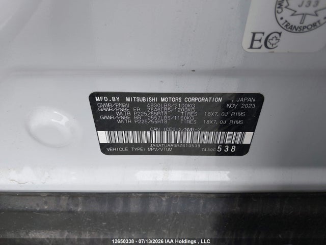 Mitsubishi Eclipse Cross Es 2024 JA4ATUAA9RZ610539 Image 9