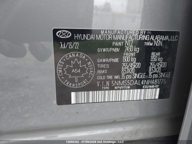 Hyundai Santa Fe 2022 5NMS5DAL4NH481775 Image 21