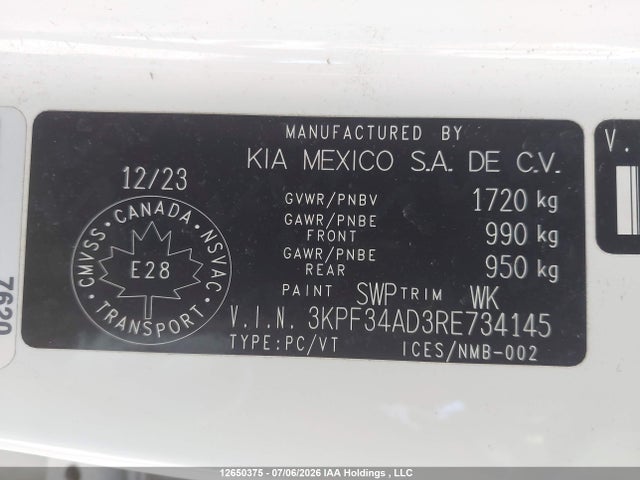 KIA Forte Ex/ex+/ex Premium 2024 3KPF34AD3RE734145 Image 9