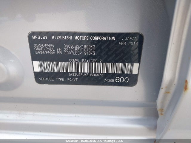 JA32U2FUXEU604673 Mitsubishi Lancer Es/es Sport