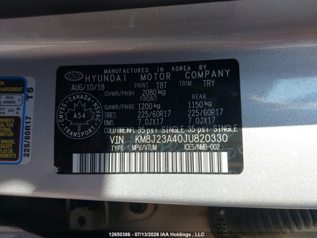Hyundai Tucson 2018 KM8J23A40JU820330 Image 9