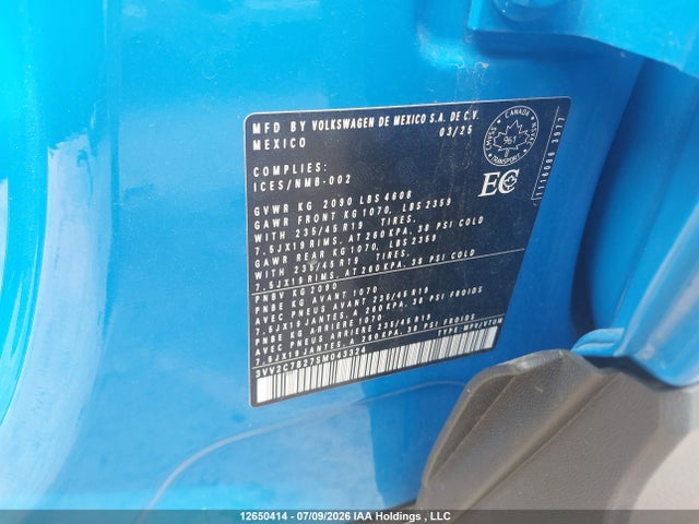 3VV2C7B27SM043324 Volkswagen Taos Se Black