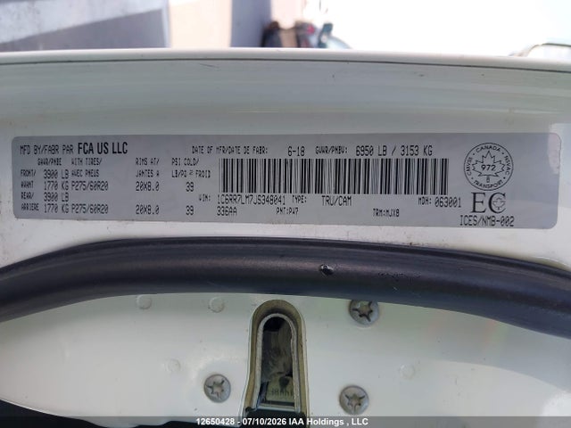 RAM 1500 Slt 2018 1C6RR7LM7JS348041 Image 9