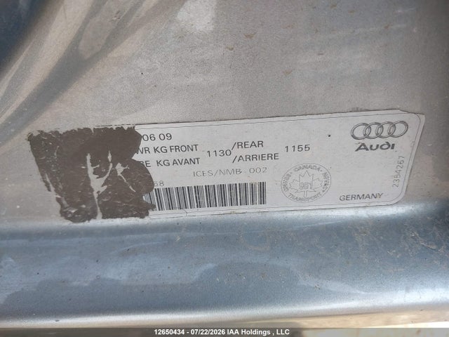 12650434 :رقم المزاد ، WAUFFCFL1AN002868 vin ، 2010 Audi A4 2.0t Premium مزاد بيع