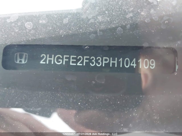 Продажа на аукционе авто 2023 Honda Civic, vin: 2HGFE2F33PH104109, номер лота: 12650457