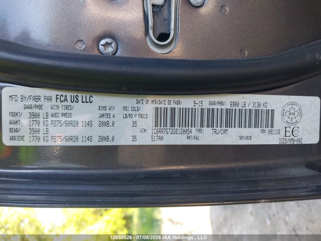 RAM 1500 Slt 2016 1C6RR7GT2GS120054 Image 19