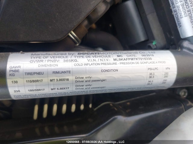 Ducati Scrambler Desert Sled 2019 ML0KAFPM7KT016330 Image 13