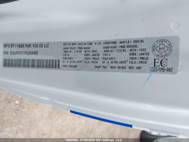 RAM 1500 Classic Tradesman 2023 3C6JR7DT7PG664400 Image 9