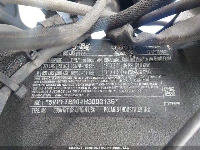 Victory Motorcycles Octane 2017 5VPFTB004H3003136 Image 13