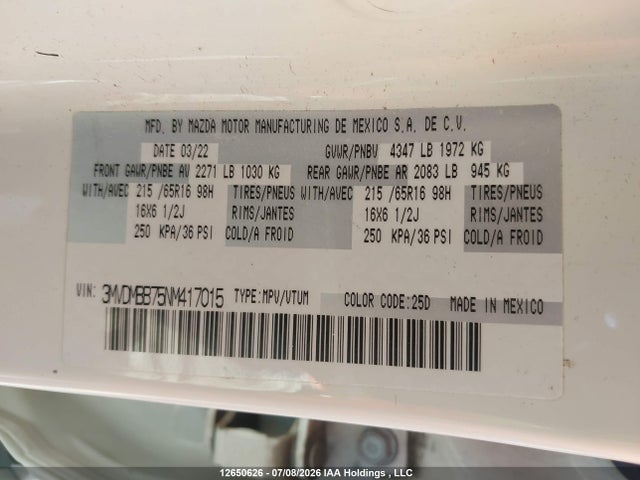 3MVDMBB75NM417015 Mazda Cx-30 Gx