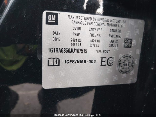 Chevrolet VOLT LT 2018 1G1RA6S50JU107519 Image 17