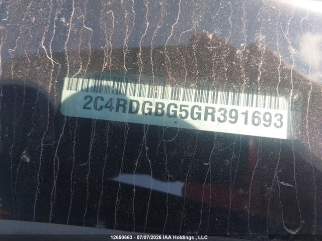 12650663 :رقم المزاد ، 2C4RDGBG5GR391693 vin ، 2016 Dodge Grand Caravan Se/sxt مزاد بيع