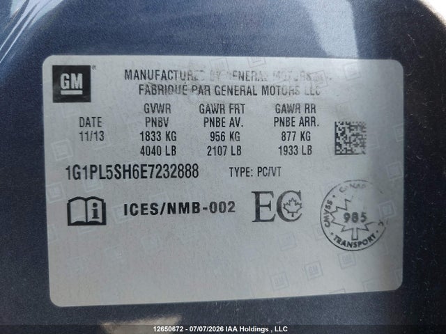 Aukcja sprzedaży 2014 Chevrolet Cruze Ls, vin: 1G1PL5SH6E7232888, numer aukcji: 12650672