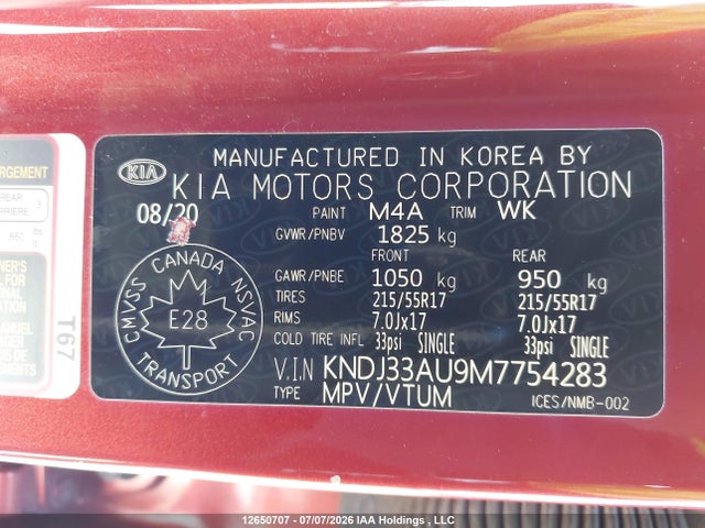 KNDJ33AU9M7754283 KIA SOUL EX