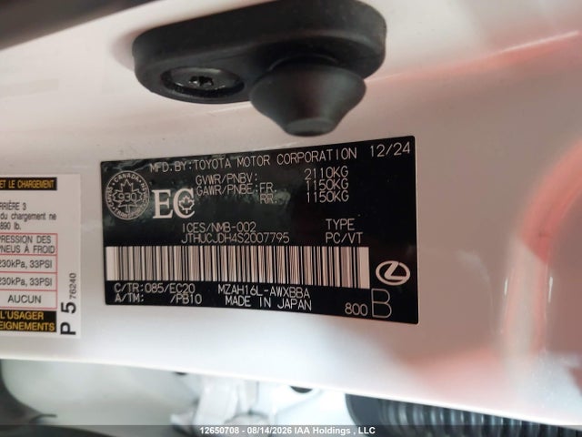 JTHUCJDH4S2007795 Lexus Ux 300h