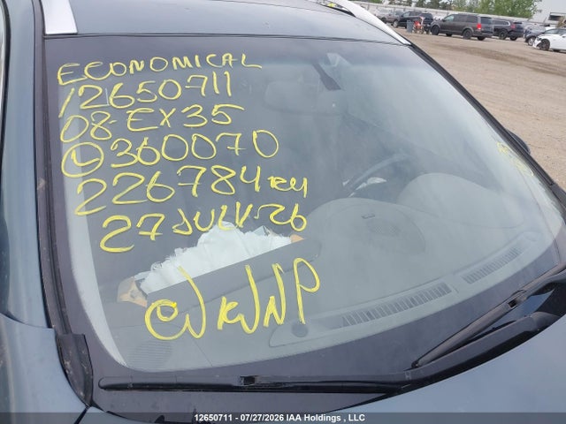 Aukcja sprzedaży 2008 Infiniti Ex35 Journey, vin: JNKAJ09F58M360070, numer aukcji: 12650711