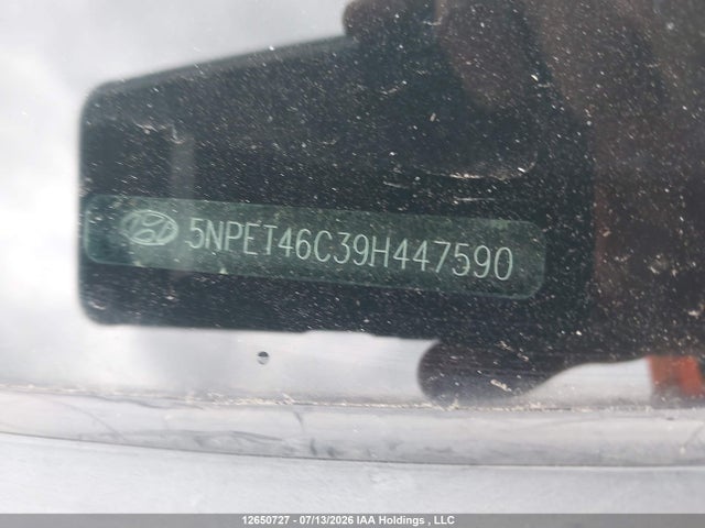 Продажа на аукционе авто 2009 Hyundai Sonata Gls, vin: 5NPET46C39H447590, номер лота: 12650727