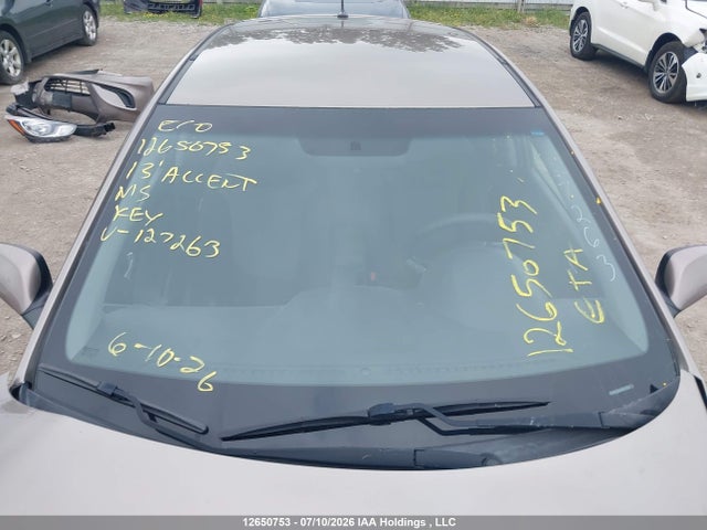 Продаж на аукціоні авто 2013 Hyundai Accent Gl, vin: KMHCT5AEXDU127263, номер лоту: 12650753