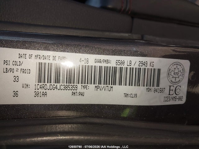 Dodge DURANGO GT 2018 1C4RDJDG4JC385359 Image 18