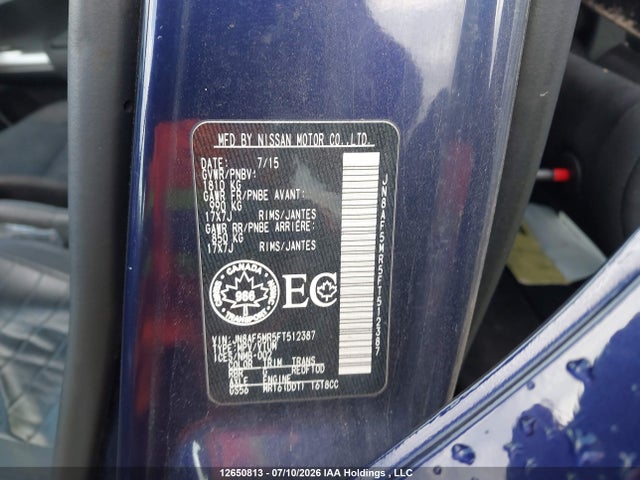 Auction sale of the 2015 Nissan Juke Sv, vin: JN8AF5MR5FT512387, lot number: 12650813