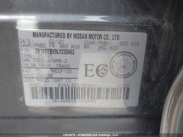 Nissan Sentra S/s Plus 2020 3N1AB8BV9LY230462 Image 19