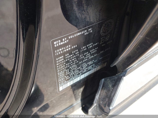 Aukcja sprzedaży 2017 Volkswagen Tiguan Highline, vin: WVGLV7AX5HW500100, numer aukcji: 12650883