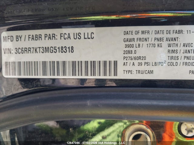 RAM 1500 Classic Tradesman 2021 3C6RR7KT3MG518318 Image 19