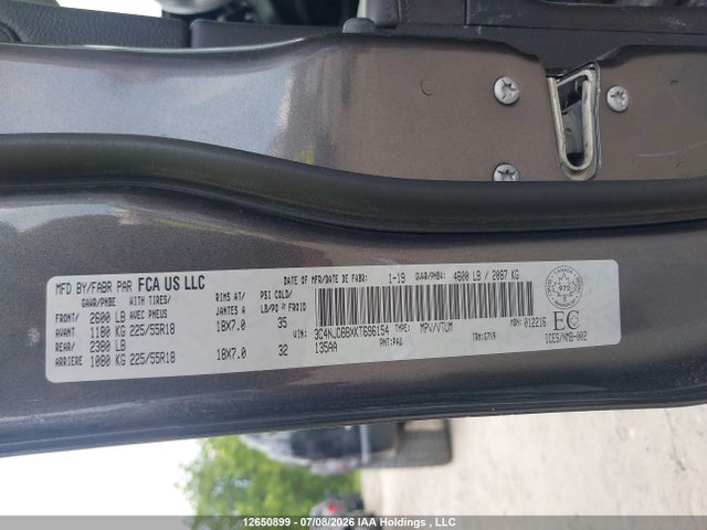Продажа на аукционе авто 2019 Jeep Compass Latitude, vin: 3C4NJDBBXKT696154, номер лота: 12650899