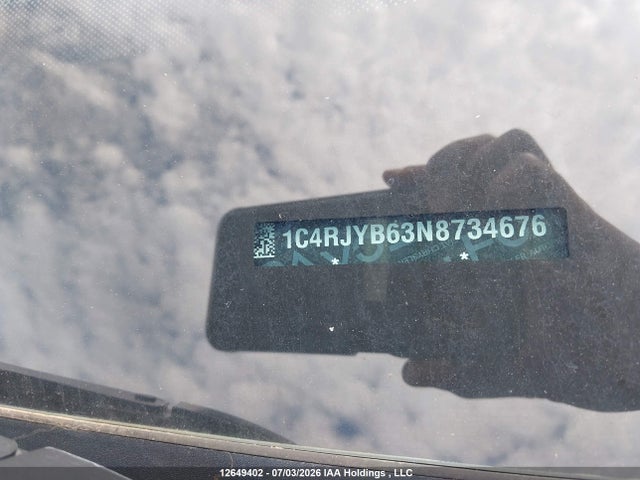 12649402 :رقم المزاد ، 1C4RJYB63N8734676 vin ، 2022 Jeep Grand Cherokee 4xe Limited مزاد بيع