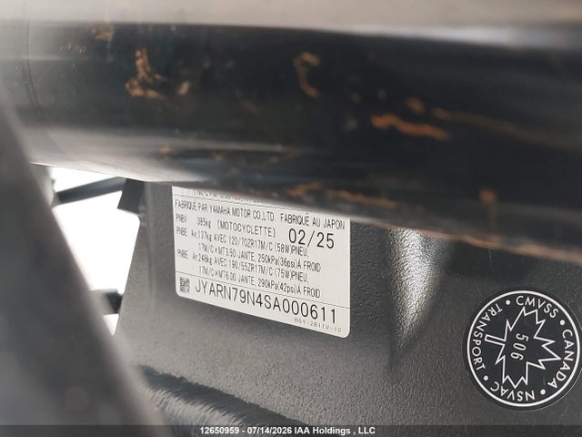 Yamaha MT10 2025 JYARN79N4SA000611 Image 10