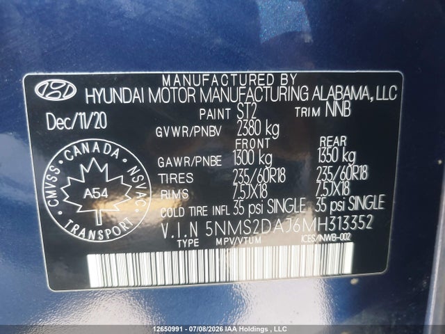 Hyundai Santa Fe Essential Awd 2021 5NMS2DAJ6MH313352 Image 9