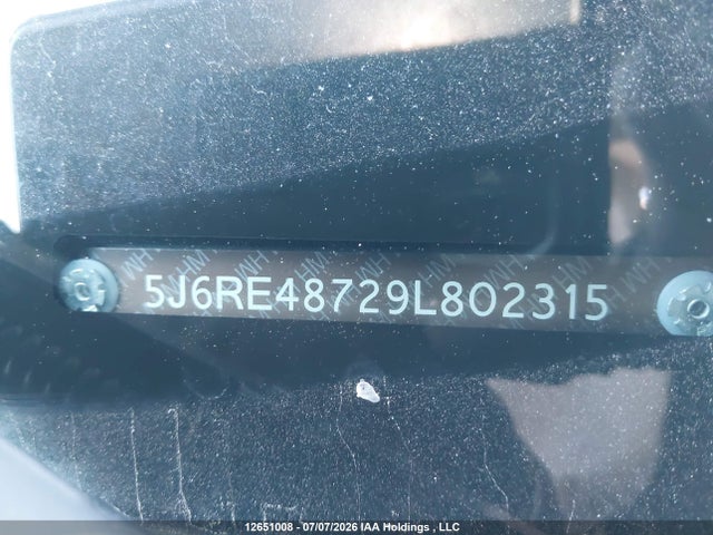 2009 Honda Cr-v Exl მანქანა იყიდება აუქციონზე, vin: 5J6RE48729L802315, აუქციონის ნომერი: 12651008