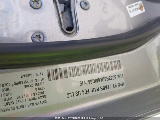 12651041 :رقم المزاد ، 3C63R3DL6MG687115 vin ، 2021 Ram 3500 Big Horn مزاد بيع
