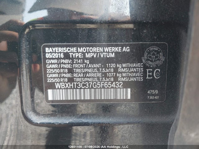 Продаж на аукціоні авто 2016 Bmw X1 Xdrive28i, vin: WBXHT3C37G5F65432, номер лоту: 12651108