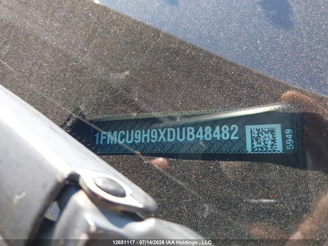 12651117 :رقم المزاد ، 1FMCU9H9XDUB48482 vin ، 2013 Ford Escape Sel مزاد بيع