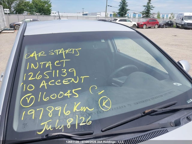 12651139 :رقم المزاد ، KMHCN3BC1AU160045 vin ، 2010 Hyundai Accent L مزاد بيع