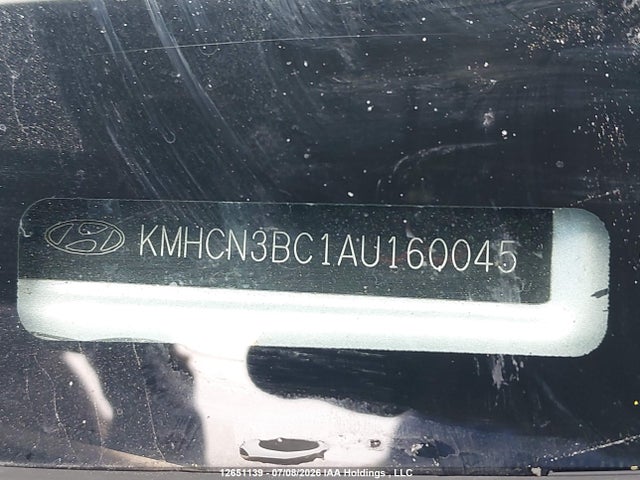 12651139 :رقم المزاد ، KMHCN3BC1AU160045 vin ، 2010 Hyundai Accent L مزاد بيع