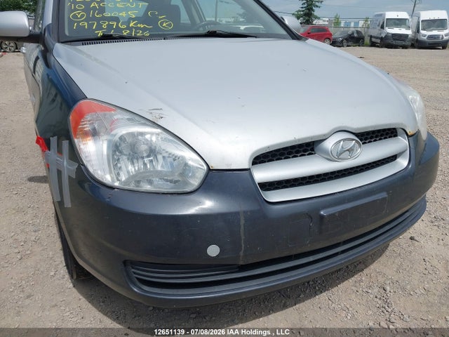 12651139 :رقم المزاد ، KMHCN3BC1AU160045 vin ، 2010 Hyundai Accent L مزاد بيع