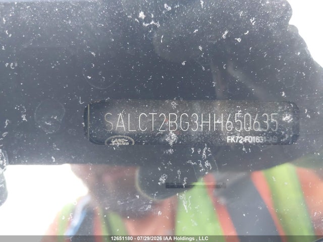 Продажа на аукционе авто 2017 Land Rover Discovery Sport, vin: SALCT2BG3HH650635, номер лота: 12651180