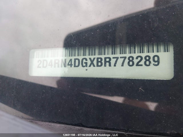 Aukcja sprzedaży 2011 Dodge Grand Caravan Se/sxt, vin: 2D4RN4DGXBR778289, numer aukcji: 12651198