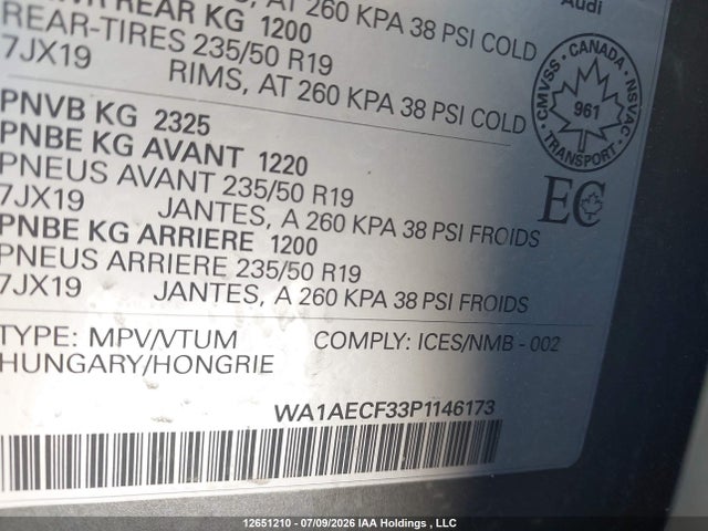 WA1AECF33P1146173 Audi Q3 Komfort 45